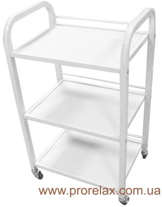 Тележка для косметолога с тремя полочками Тележка для косметолога