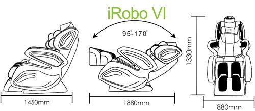 кресло для массажа irobo 6 размеры