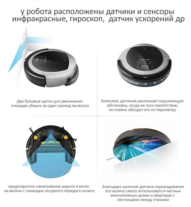 Liectroux робот уборщик датчики