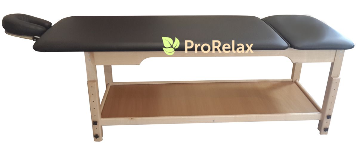 Кушетка для массажа с подголовником PR_007P деревянная Prorelax