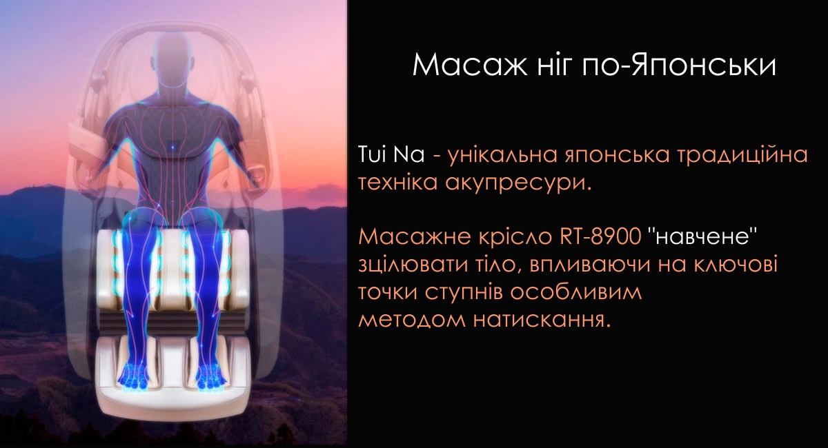 Масажне крісло масаж ніг