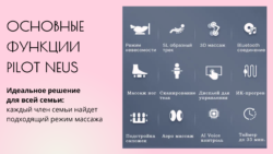 Основные функции массажного кресла Пилот Неус