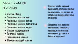 массажное кресло функции