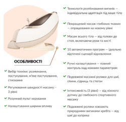 Масажне крісло Asana Neus особливости, опис